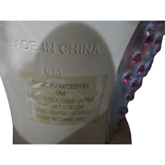 Steve Madden Multicolor Rhinestone Embellished Snake Skin Heeled Mules Size 6 - Picture 10 of 10